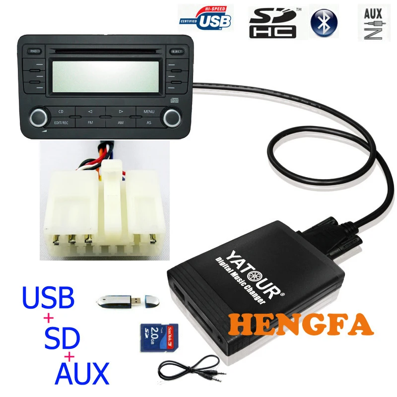 

Yatour Car Digital Music Changer USB Mp3 AUX adapter For Toyota Big 5+7 Lexus Scion Car Audio