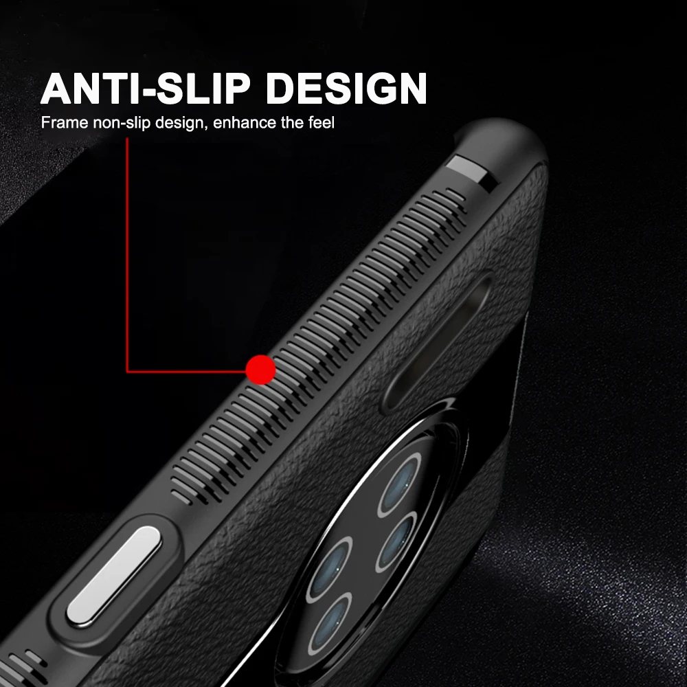 Mate 30 Luxury Litchi Veins Silicone Phone Case For Huawei Mate 30 Pro Ultra-thin Painting TPU Cover Coque For Mate 20 X Pro