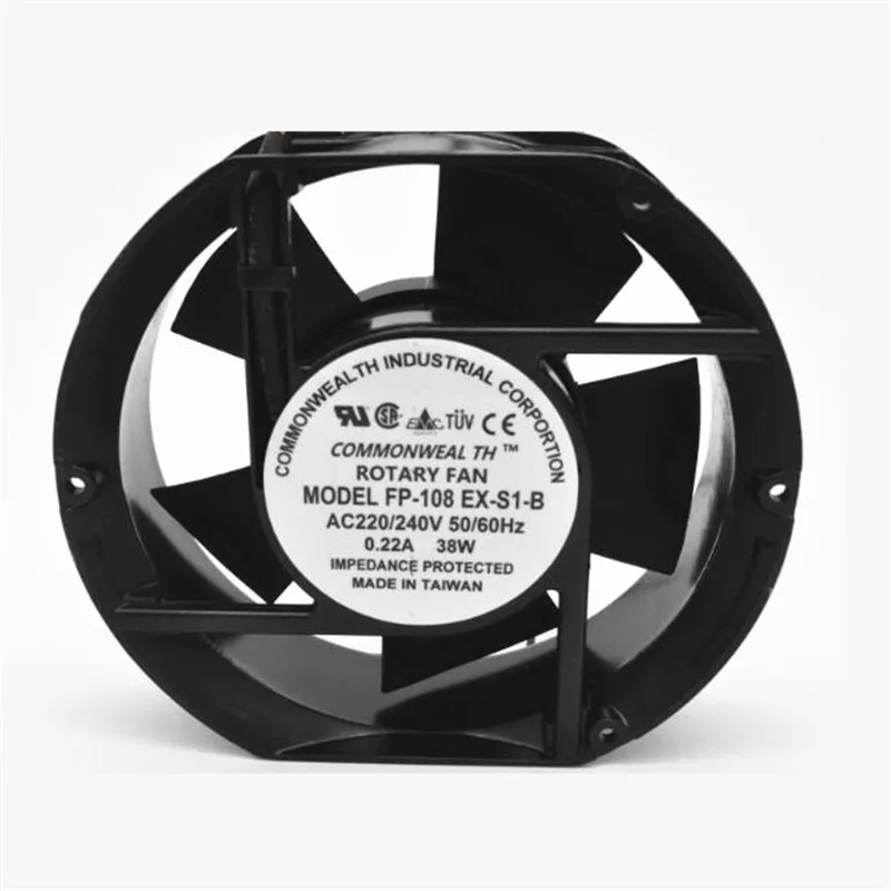 Axial Fan 220V/110V 38W Dual Ball Bearing Cooling Fan Oval 172x150x51mm