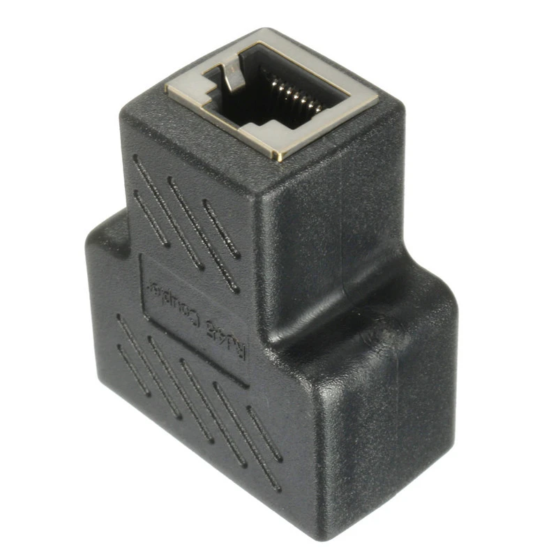 RJ45 Coupler Female Connector 2 Way RJ45 Network Splitter Adapter Extender, LAN Connector,Suitable for Cat5 Cat6 Ethernet
