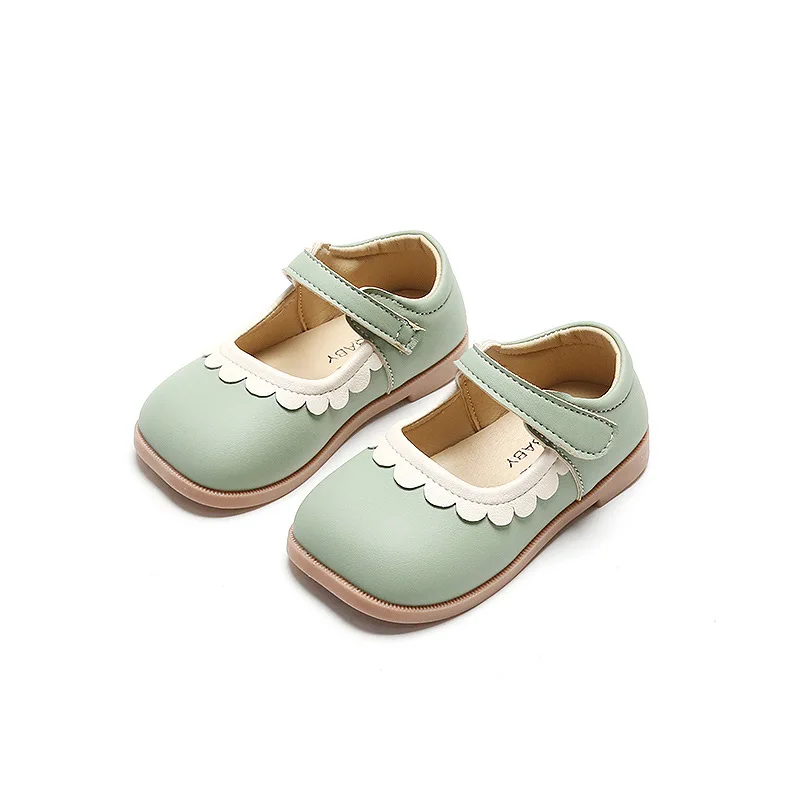 

Children's Leather Shoes 2022 Spring New Fashion Cute Girls Casual Princess Shoes Vintage Kids Soft Soled Single Shoes G561