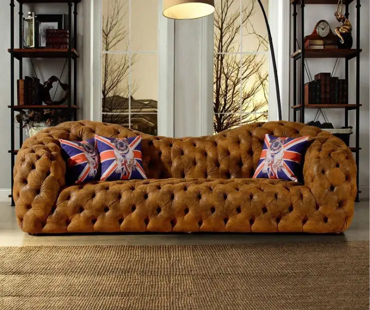 

living room sofa set muebles de sala genuine leather sofa modern home furniture neoclassical couch chesterfield sofa big 3 seat