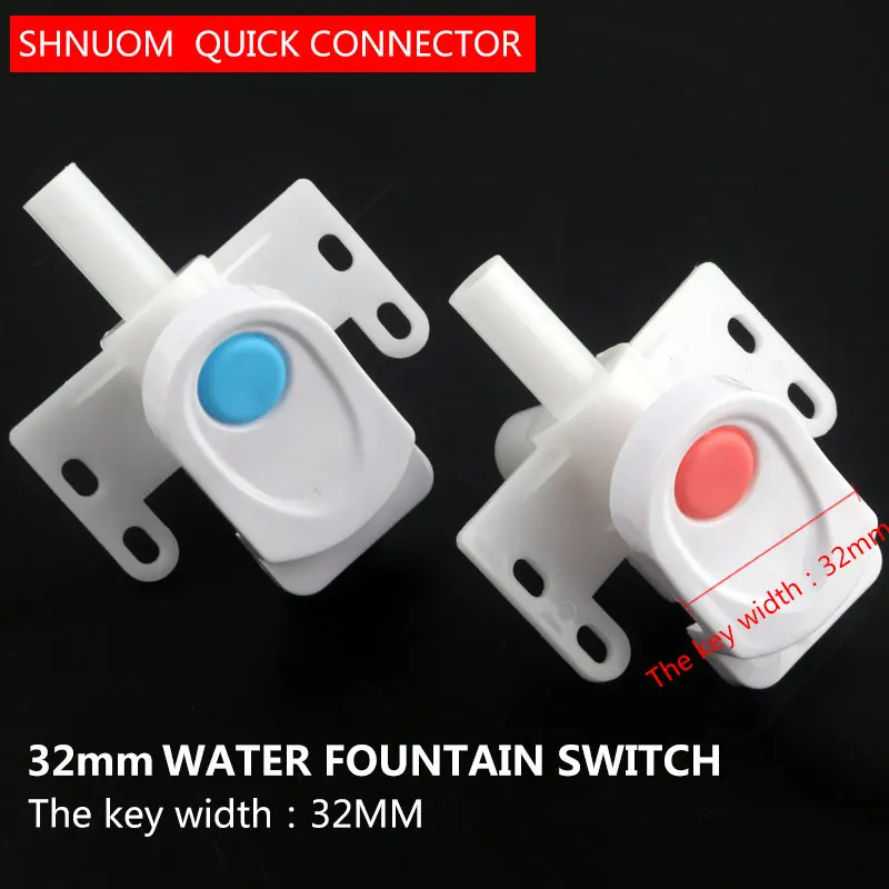 A Pair Water Dispenser Accessories Semicircle Faucet Switch Hot And Cold Water Mouth Piano Key Press Type Vertical Plate Fixed