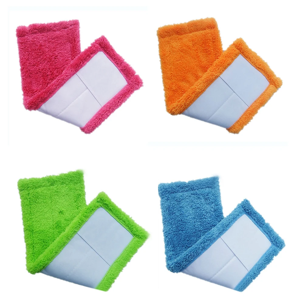 

Solid Color Coral Velvet Mop Cloth Head Mops Wet And Dry Replacement Mophead Washable Microfiber Cleaning Mop Pads