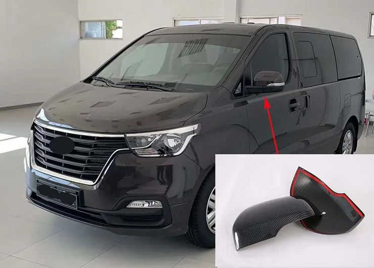 

Carbon Fiber Side Mirror Cover Trim for 2018-2020 Hyundai Starex Grand H-1 Car Exterior Rearview Factory Style 2PCS