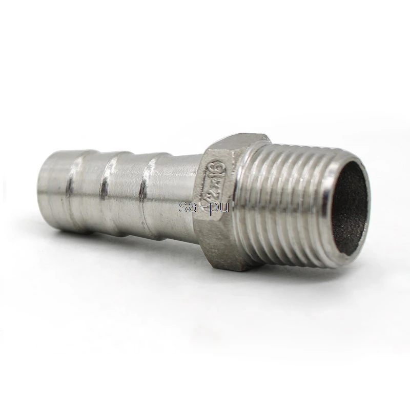 304 acciaio inossidabile 1/8 "1/4" 3/8 "1/2" 3/4 "2" BSP raccordo filettato maschio x 6mm-50mm connettore di accoppiamento Pagoda coda tubo flessibile