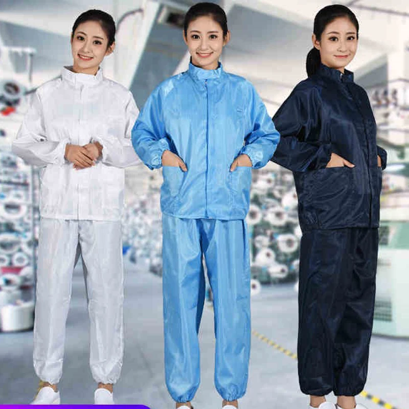 Woman men dust proof anti-static working suits uniforms Coveralls car workshop painting clean room garment dust-free suit