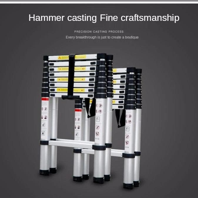 2*2m Multifunctional Engineering Stairs Aluminum Alloy Lifting and Telescopic Ladder Herringbone Folding Ladder Home