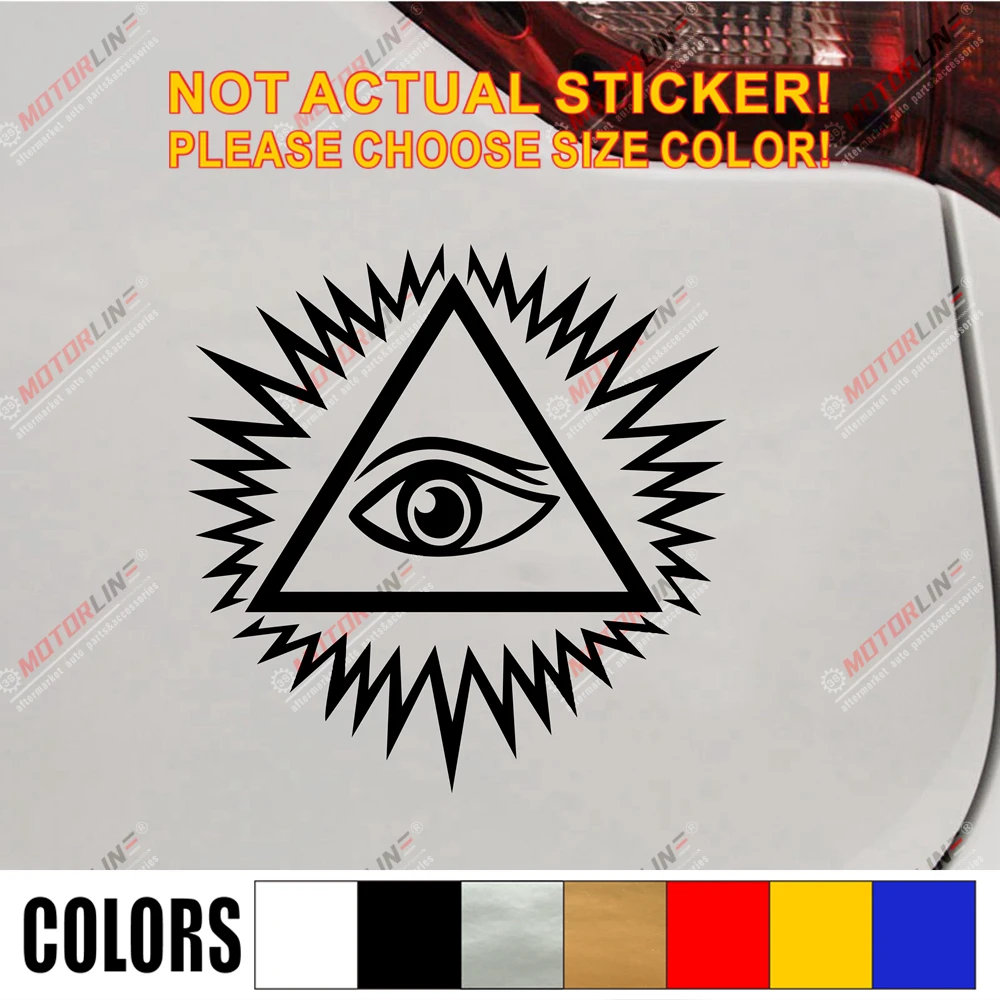 Eye of Providence All-seeing eye of God Car Decal Sticker Vinyl Mason symbol Die cut no background pick color and size