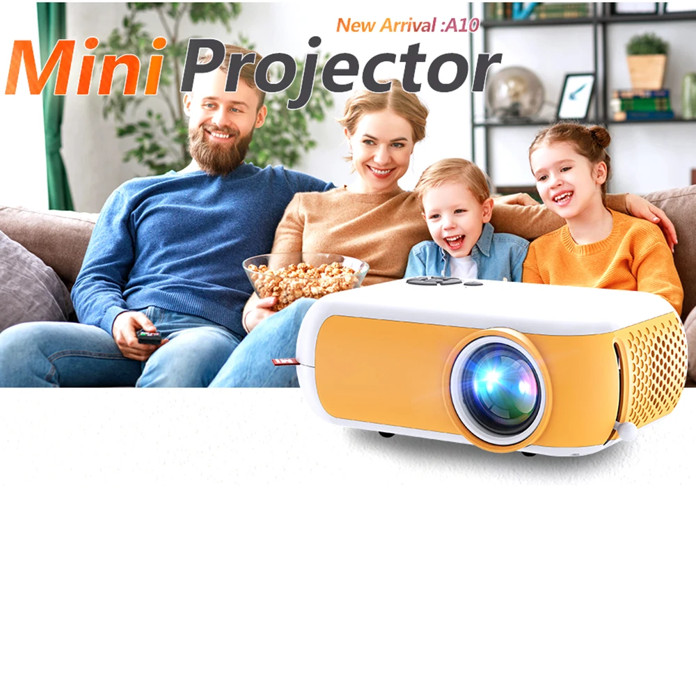 Đèn Led Máy Chiếu Mini 480X360P Hỗ Trợ 1080, Ghi Hình Cực Nét, Giá Rẻ Nhất-BH UY TÍN Bởi TECH-ONE Hdmi-Tương Thích Usb Âm Thanh Video Di Động Nhà phương Tiện Truyền Thông Video Đảng Thiết Bị