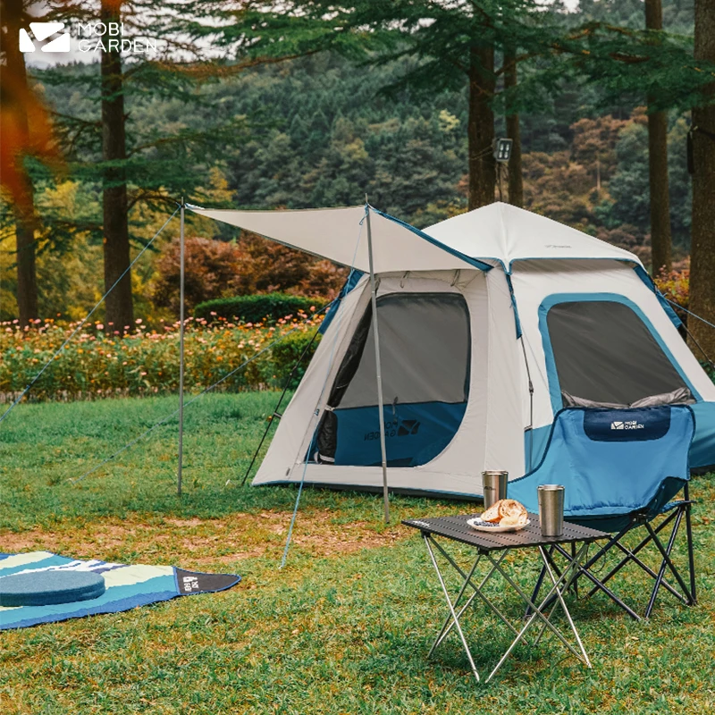 MOBI GARDEN LingDong Automatic Tent With Free Door Hall Rod Outdoor Camping Three Seasons Tent Hiking Tourism Space Version