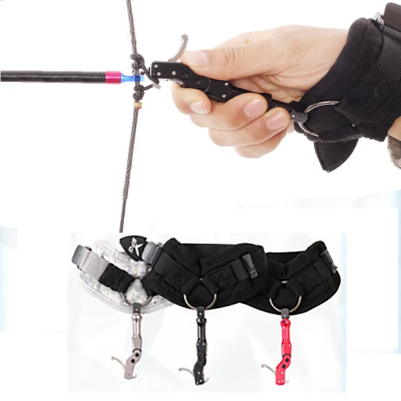 Wristband Spreader Hook Jaw Release Soft Connection Strength Saving for Compound Bow Archery Hunting Shooting