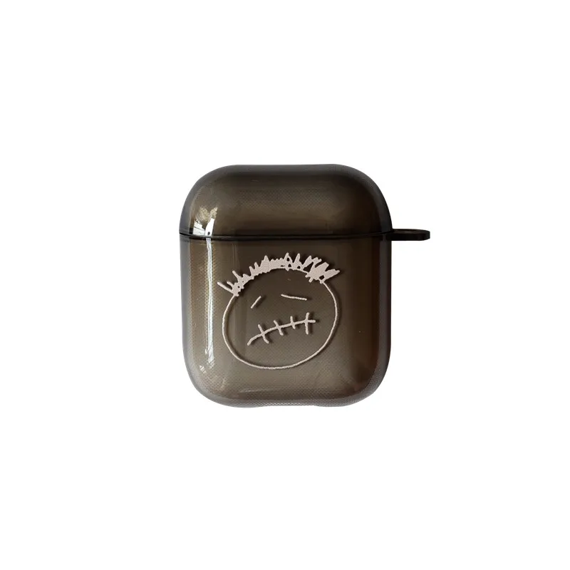 Hộp Đựng Sang Trọng Rung 2 1 Pro Thời Trang Tranh Màu Xám Trong Suốt Tai Nghe Ốp Lưng Hộp Đựng Tai Nghe Tai Nghe Accesorios