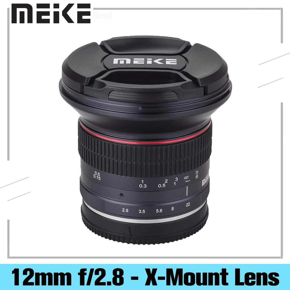 Meike 12mm f/2.8 Ultra Wide Angle Fixed Lens with Removeable Hood for Fujifilm X-Mount Dslr Camera X-Pro1 X-Pro2 X-E1 X-M1 X-A1