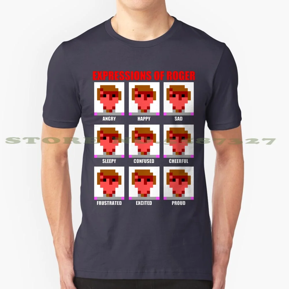 Expressions Of Roger 100% Pure Cotton T-Shirt Space Quest Roger Wilco Sq Retro Sierra Gaming Adventure