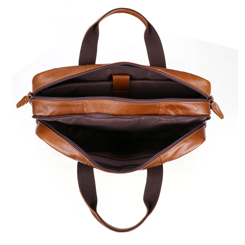 Imagem -04 - Bolsa de Computador Portátil de Couro Bolsa de Computador Viagem de Negócios Couro Único Ombro Maleta Masculina Case Lenovo Air Pro 156 17