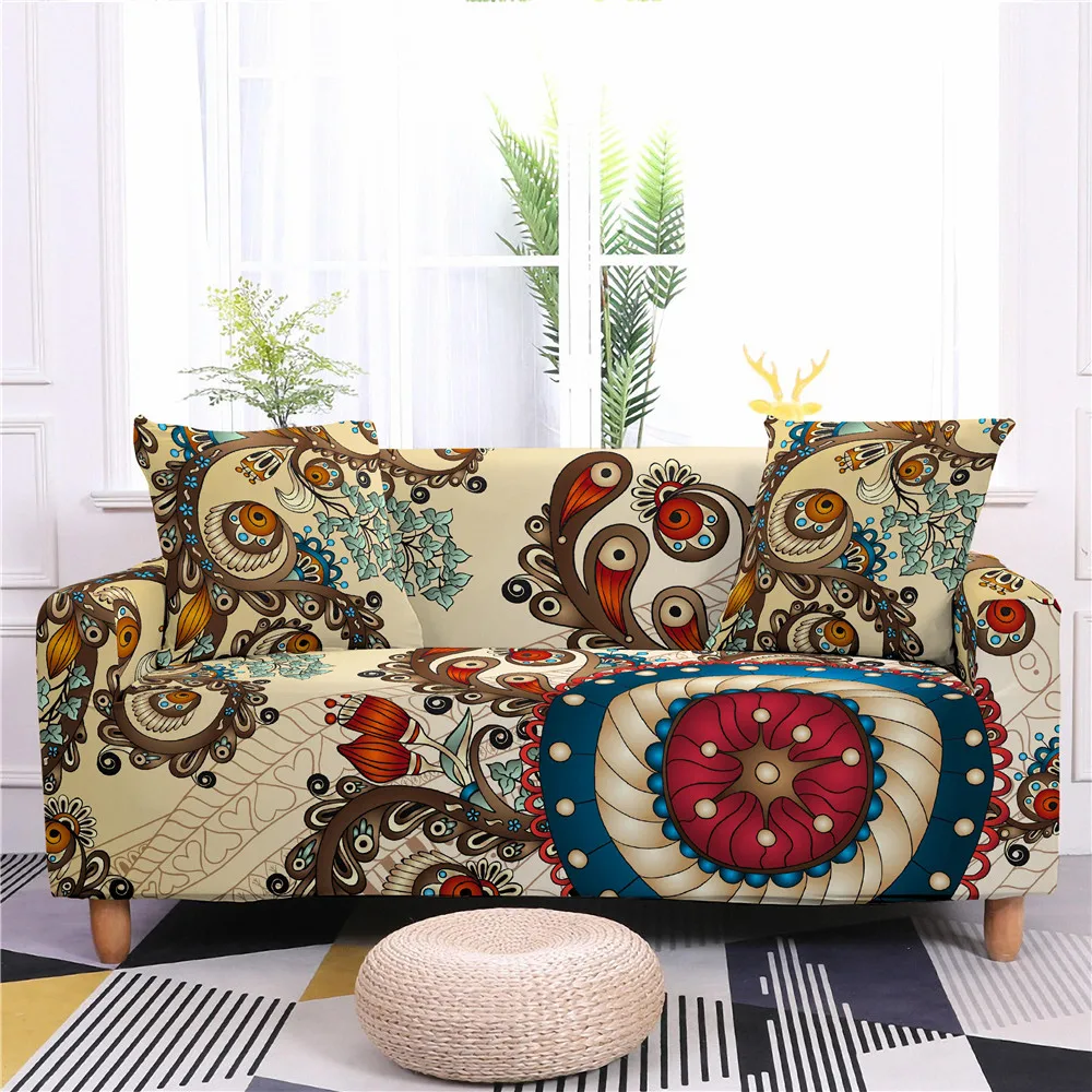 Bohemian Sofa Slipcover Elastic Sofa Covers for Living Room Funda Sofa Chair Couch Cover Home Decor 1/2/3/4-seater