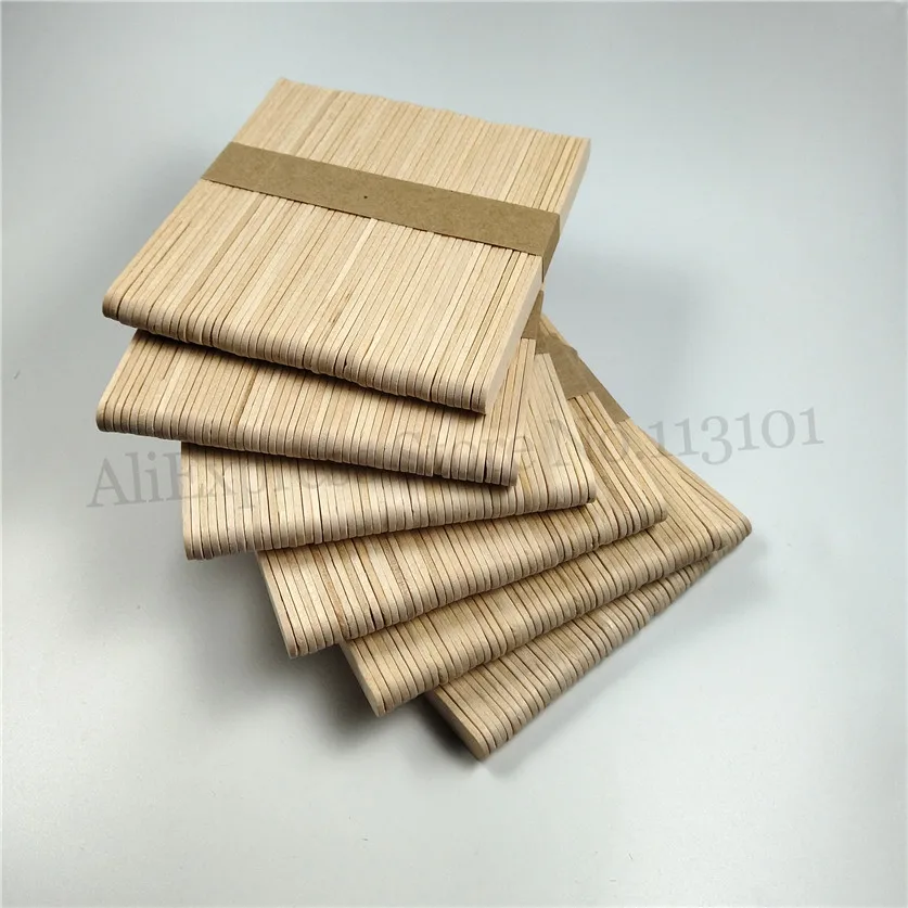 300 In 1 Ice Pop Popsicle Stick Birch Wooden Craft Sticks Length 114mm 6 Lots (50pcs/Lot)