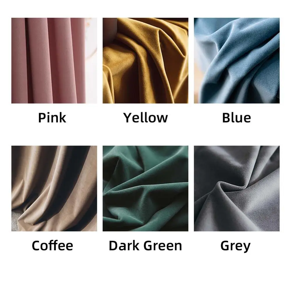 NAPEARL Soft Velvet High Shading Curtains for Living Room Windows All Match Home Decor Style Design Solid Valance