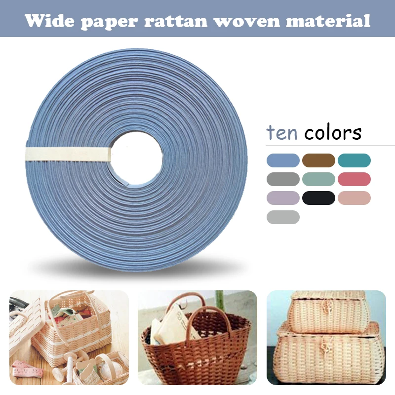 20 Meter Bendable Straw Rope Rattan Paper Yarn Cord For Crocheting Bag Basket Diy Craft Handmade Pape Rattan Woven Material