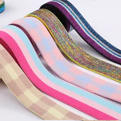 1Meter Stripe Elastic Bands 25MM（0.98） Elastic Ribbon For Headwear Clothing Bags Trousers Rubber Webbing DIY Sewing Accessories