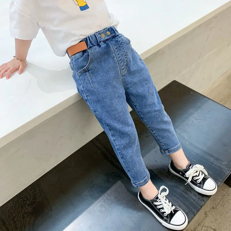 

Spring and Autumn Girls Pants New Big Kids Jeans Trousers Baby Outer Pants Children's Pants Girls Casual Pants