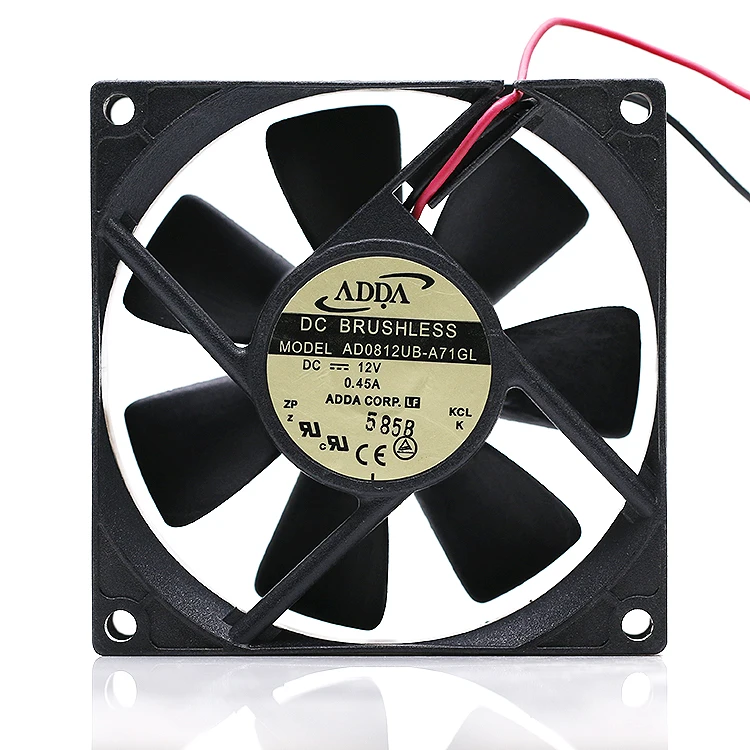 

For Adda AD0812UB-A71GL 8025 12V 0.45A Max Airflow Rate Inverter Cooling Wind Fan 8CM