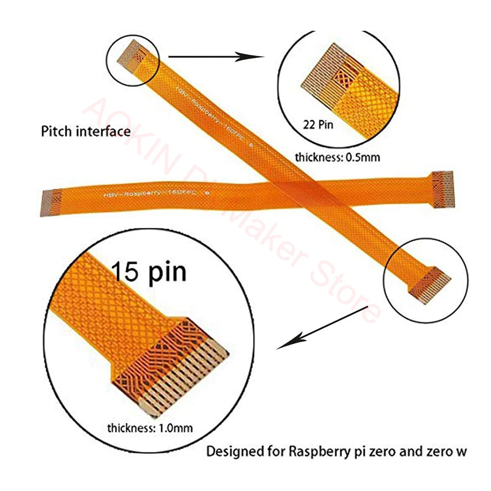 for Raspberry Pi Zero Camera FFC Cable Flex Cable 15Pin 16CM 30CM Ribbon Cable for Raspberry Pi 3/2/b/b+