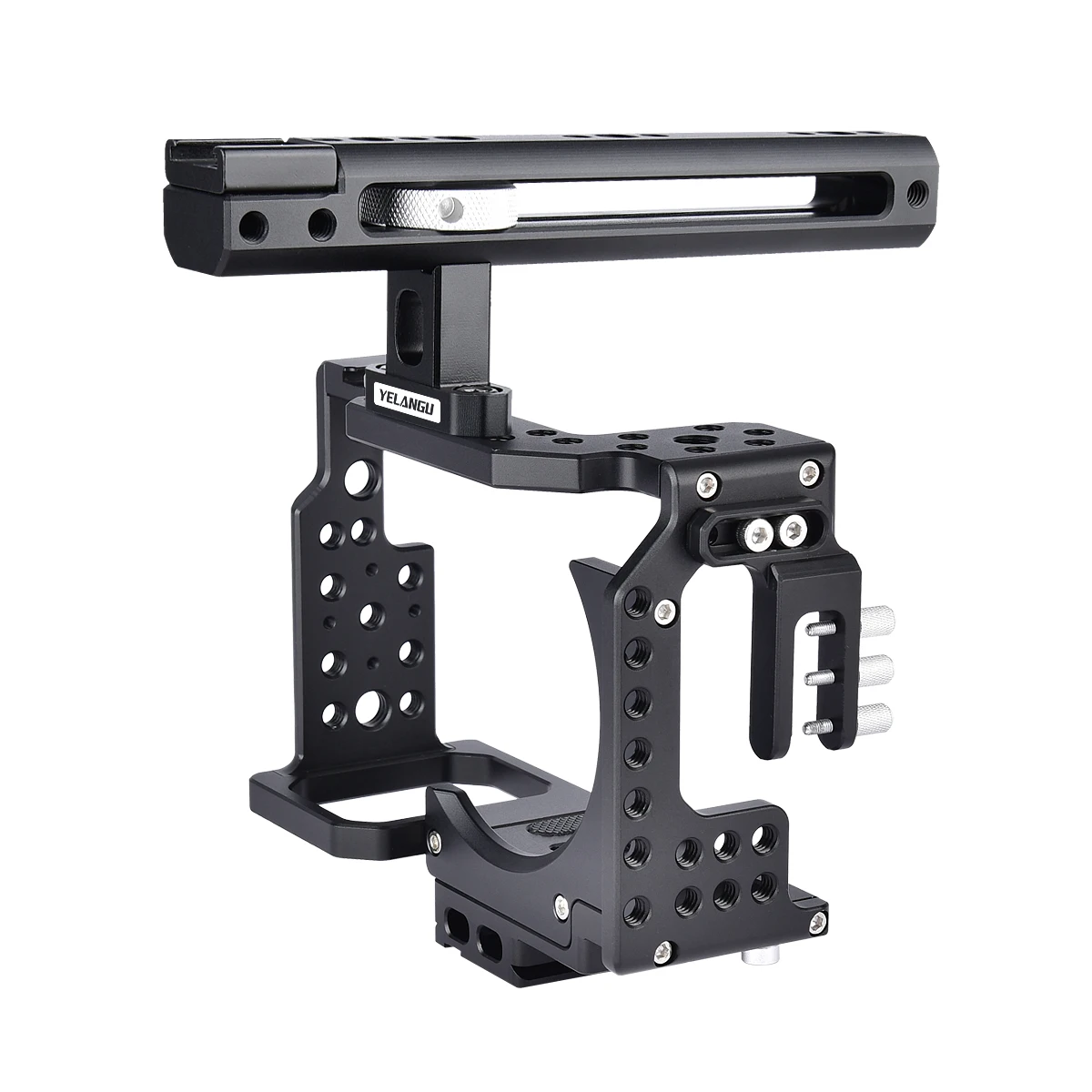 

Yelangu Camera Cage Set with Hand Grips Extension Frame for Sony A7 Series Cameras Aluminium Alloy Camera Rabbit Case