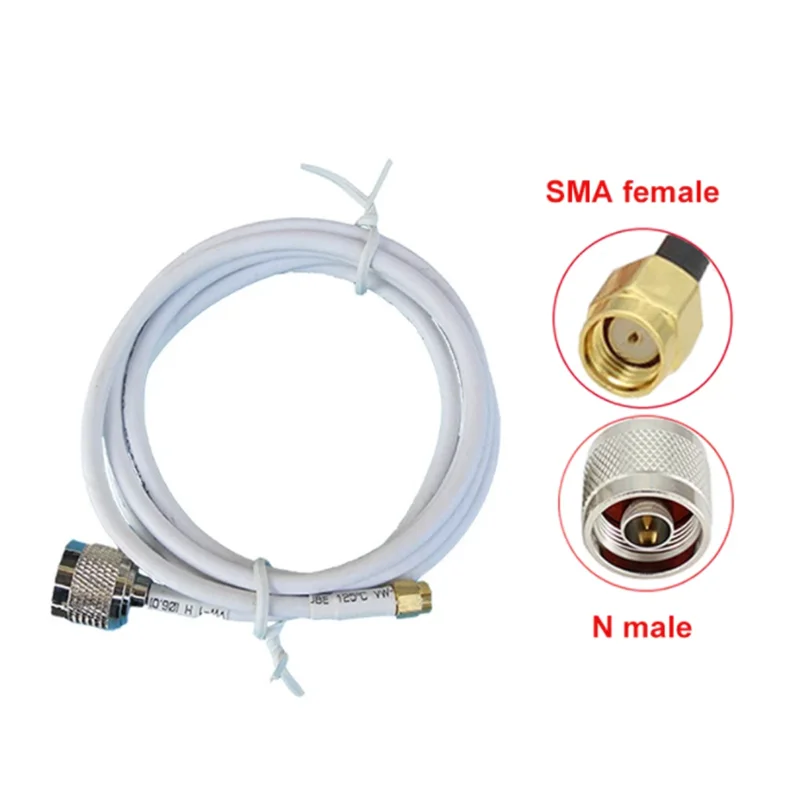 

1pcs SYV50-3 RG58 N male to SMA female N male to RPSMA-J Jumper Jack RF Coaxial adapter Connector Coax Cable Extension white