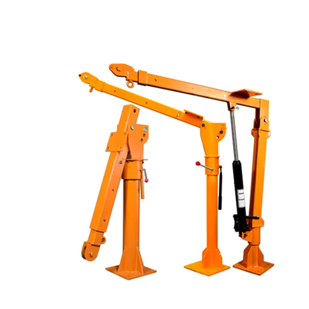 Hydraulic Truck crane 1 ton12/ 24v small truck crane 220V household electric hoist crane Winch 3000 lbs +Truck crane