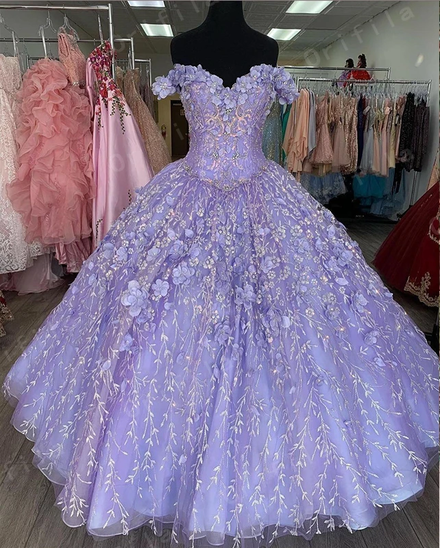 Abiti floreali Charro Quinceanera con ordito con spalle scoperte gonna a sbuffo ricami in pizzo principessa Sweety 16s abiti da travestimento per ragazze