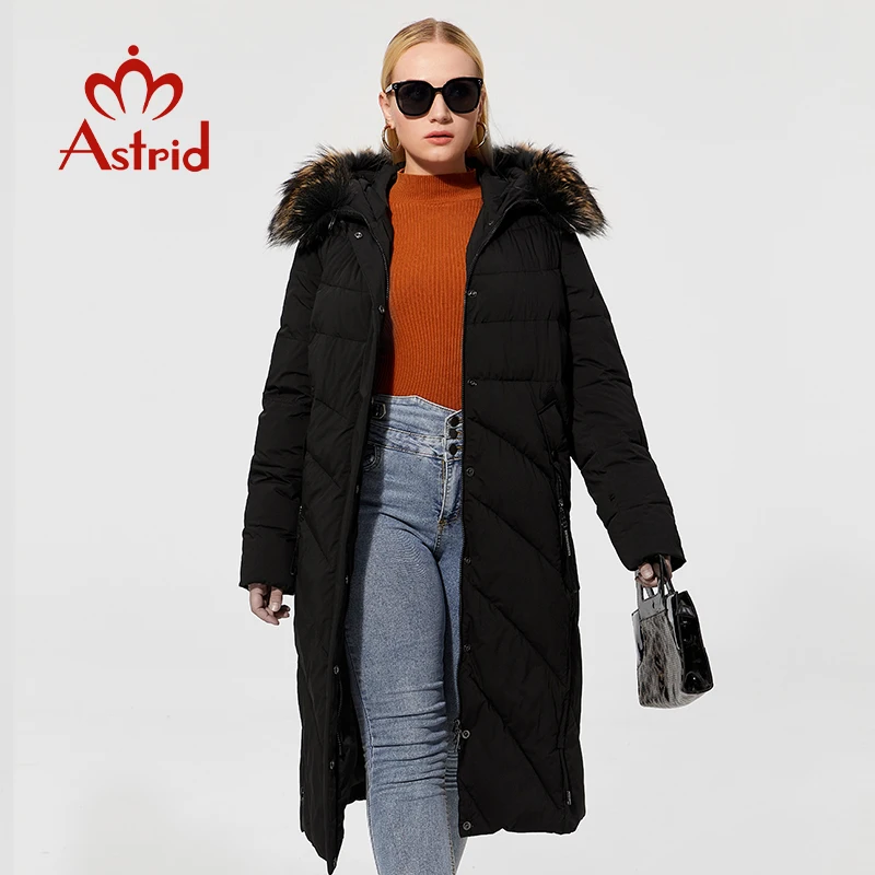 

2022 Astrid Plus Size Fashion Slim Women Winter Jacket Cotton Padded Warm Thicken Ladies Coat Long Coats Parka Womens Jackets