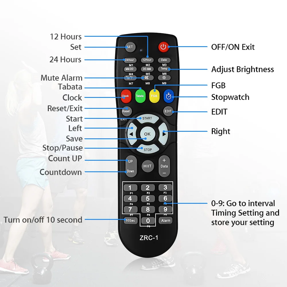 Telecomando programmabile LED crossfit timer intervallo Timer garage orologio sportivo allenamento Crossfit timer palestra