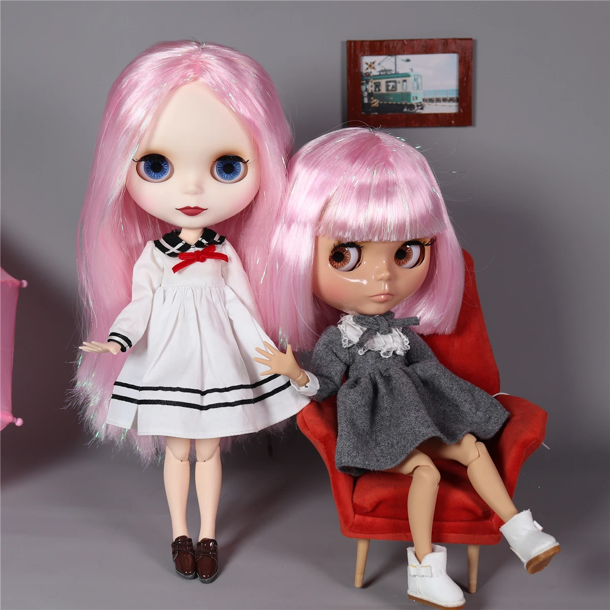 ICY DBS Blyth Doll 1/6 bjd white skin tan skin dark skin matte face shiny face including outfits shoes anime toy 30cm