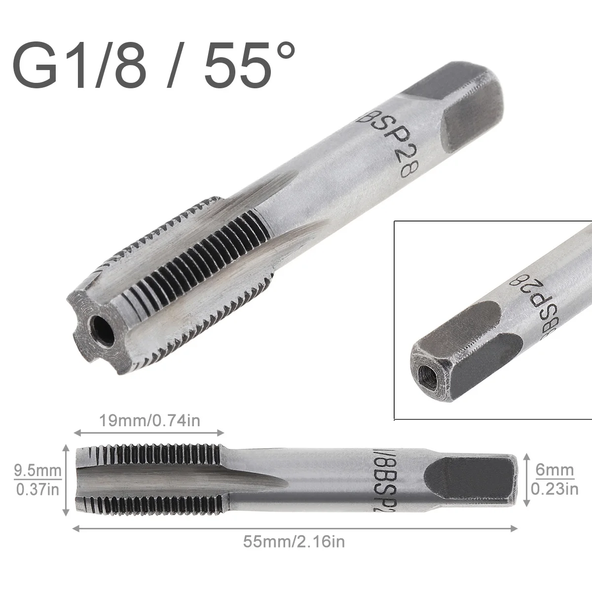 G1 G1/2 G1/4 G3/4 G1/8 3/8 Thread Tap 55 Degrees High Speed Steel Attack Pipe Plate G Tap Hand Tapping Tool Repair Machine