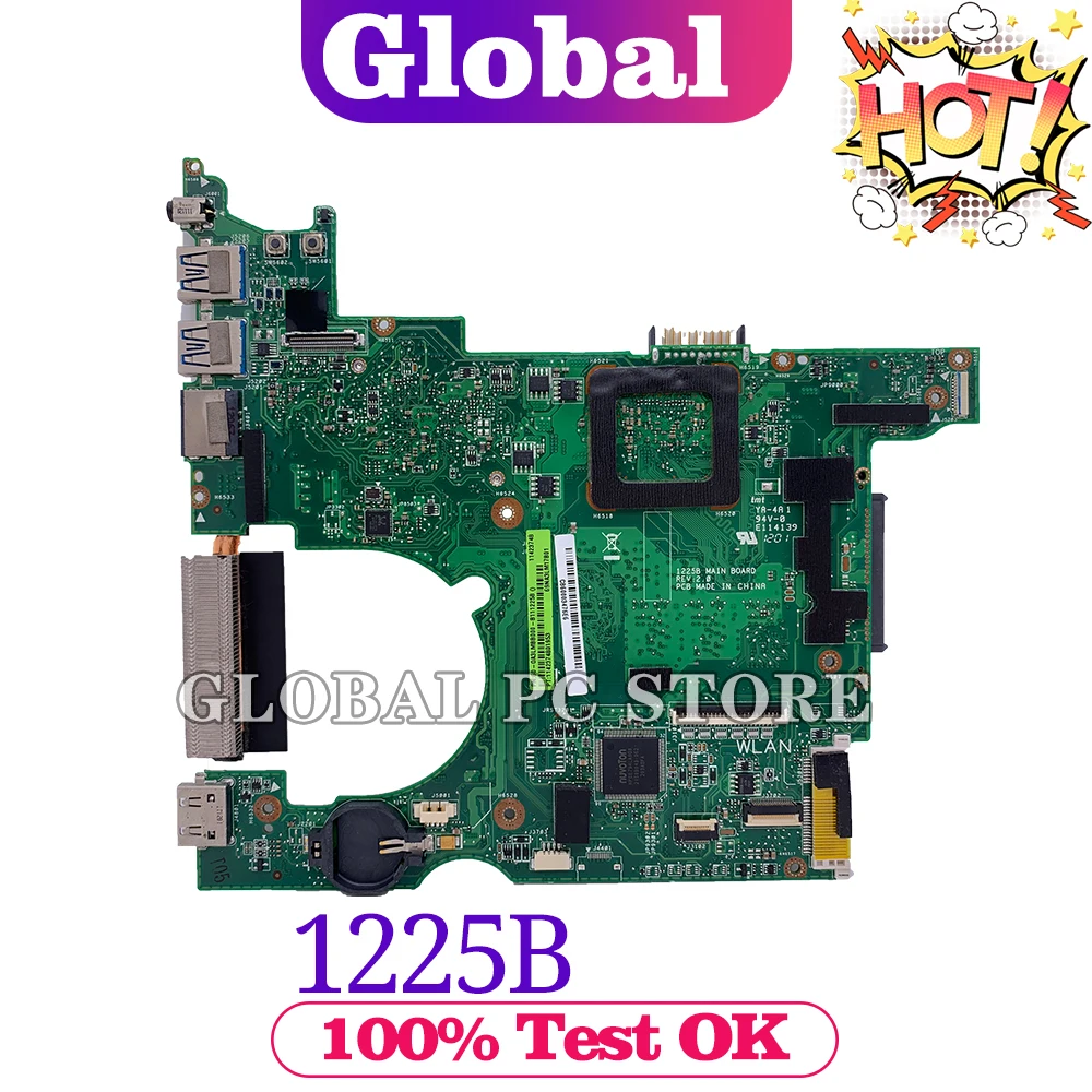 Imagem -02 - Placa-mãe Portátil para Asus 1225b Placa Principal Kefu Placa Teste 100 ok 2g Ram c 60