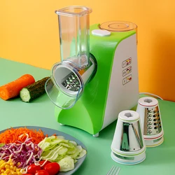 150W Multifunctional Electric Salad Fruit Slicer Cutter Carrot Potato Chopper Vegetables Grater Cutting Machine Kitchen Tolls