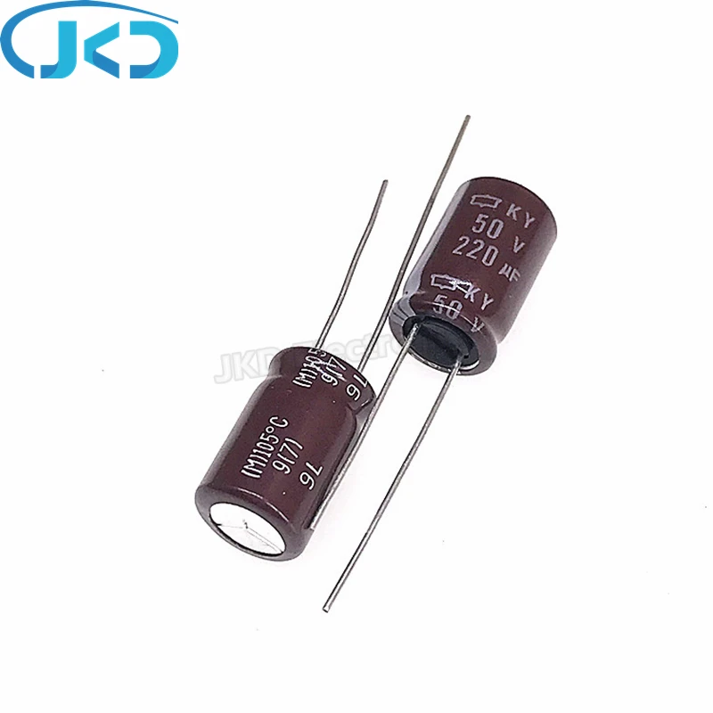 20pcs/lot 50v 220uf NCC KY Series 10*16mm high-frequency low-impedance aluminum electrolytic capacitor 220uf 50v NIPPON