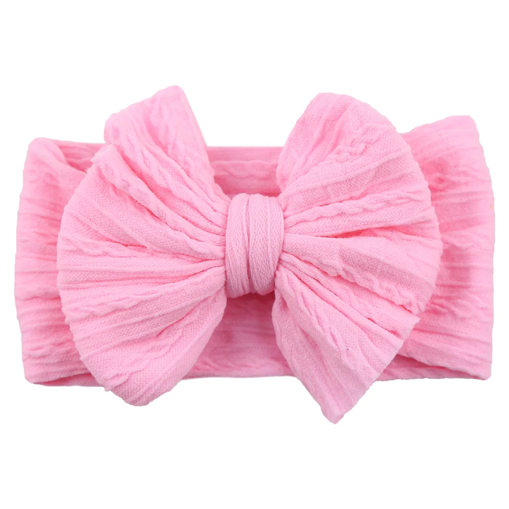 Solid Cable Bow Baby Headband, Kids Hair Accessories
