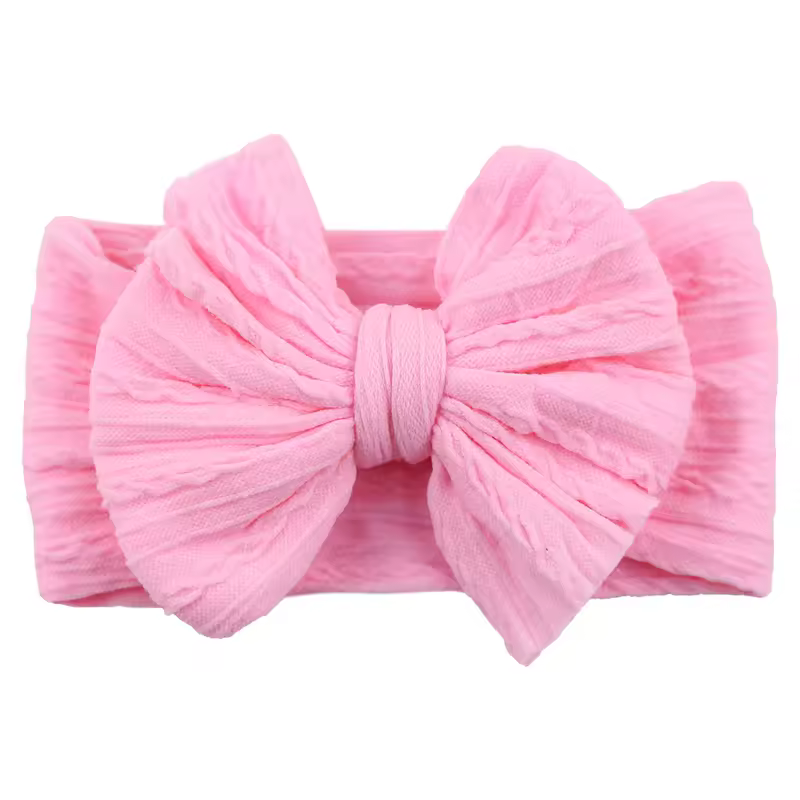 Solid Cable Bow Baby Headband for Child Nylon Layers Headwear Kids Elastic Turban Headwraps Newborn Boys Girls Hair Accessories - Image 17