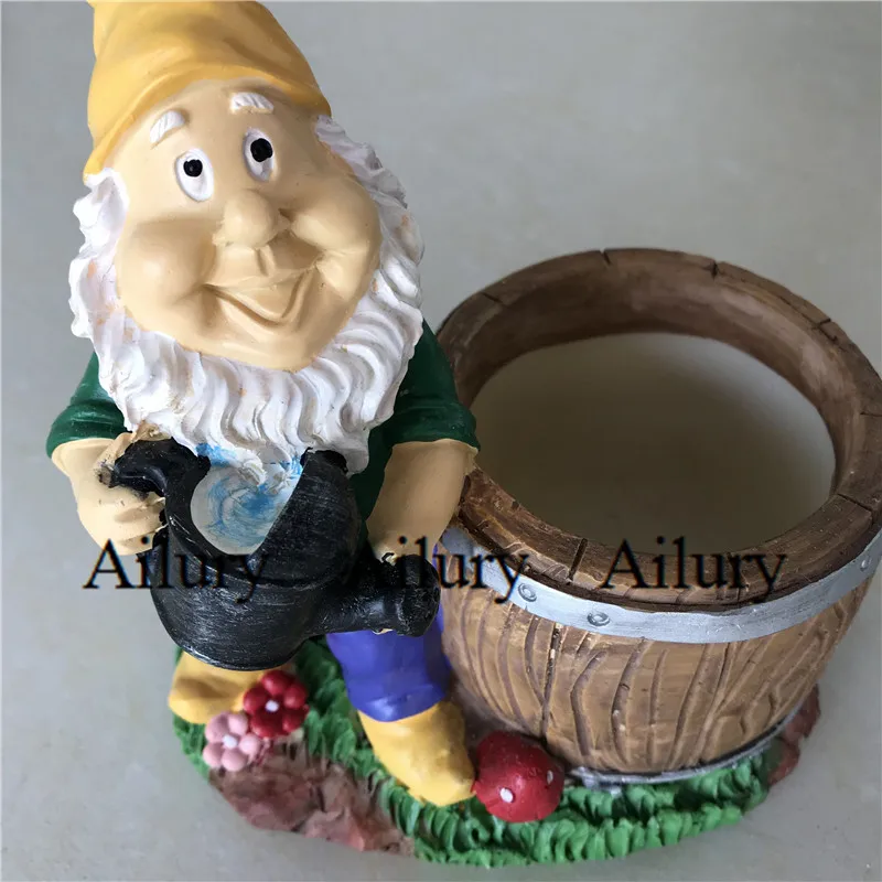 High15cm,Dwarf Elf Watering Resin Flower Pots,Villa Decoration Cartoon Characters,Garden Sculpture,Landscape Decor