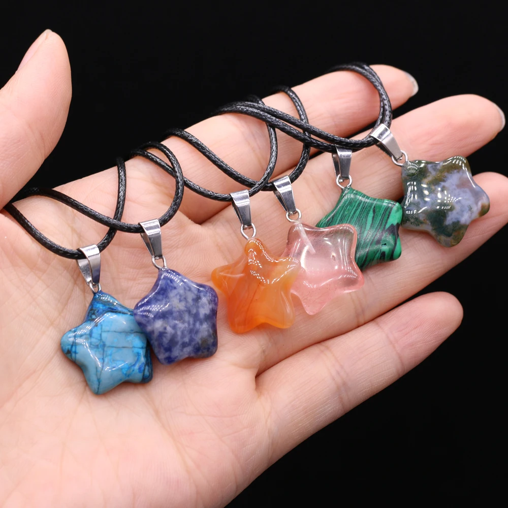 Pendentif en Pierre Semi-Tank Naturelle, Aventurine Verte, Quartz Rose, Agate, Collier à Faire Soi-Même, Bijoux, Décoration, Cadeau de ix, 40 + 5cm