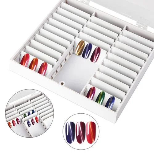 Nail Display Case Box Display Nail UV Gel Polish Swatch Book Nail Painting Practice Design Accessories