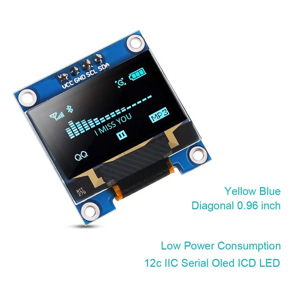 0.96 oled display Blue I2C IIC Serial 128x64 OLED LCD LED ssd1309 0.91 inch oled display Module for Arduino Raspberry Pi Display