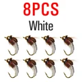 8pcs white size 12