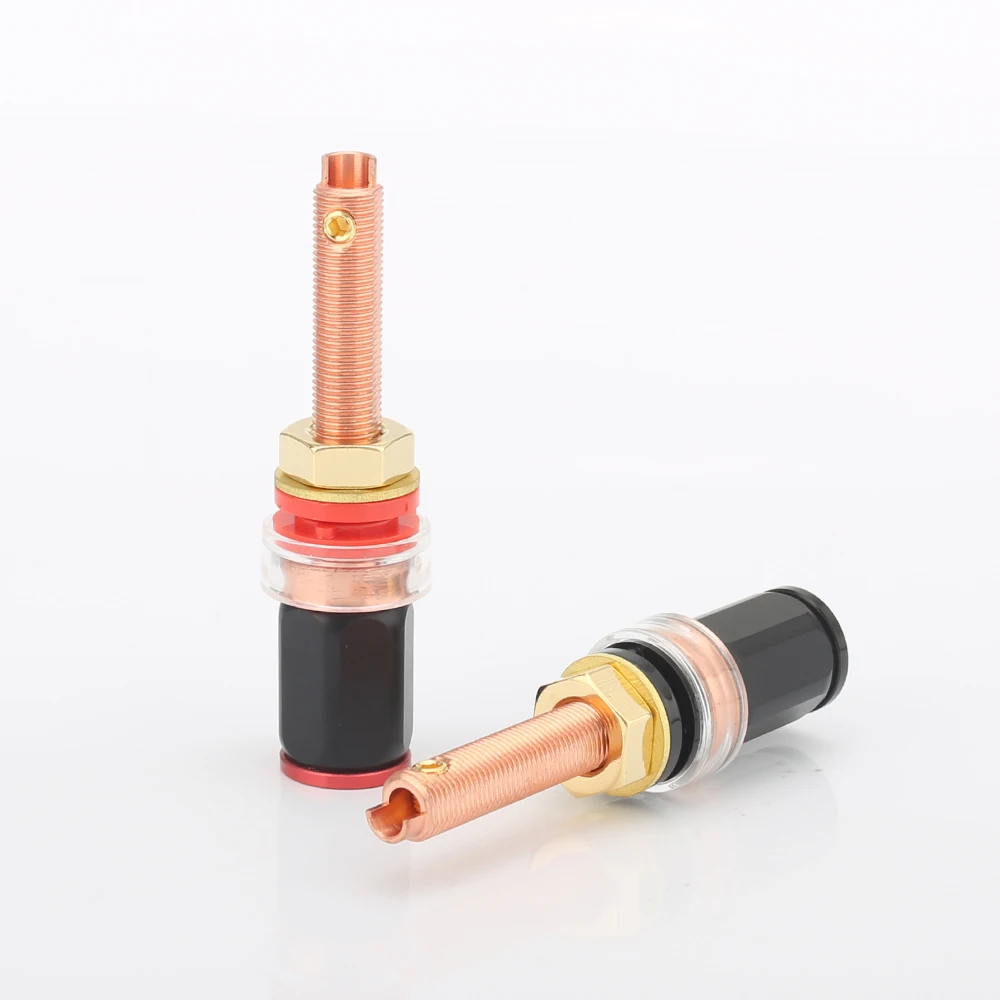 

Red Copper Plated Speaker Terminal Binding Post Socket for audio speaker amplifier