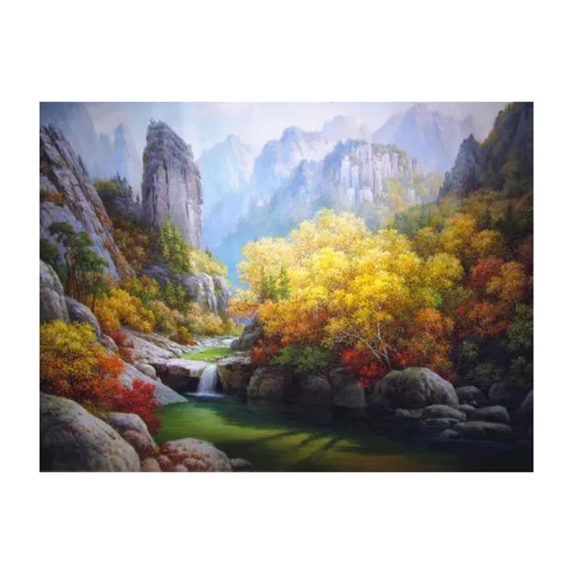 DIY 5D Portrait Diamond Painting Landscape Mountain River Cross Stitch Handcraft Full Square/round Embroidery Home Decoration JX