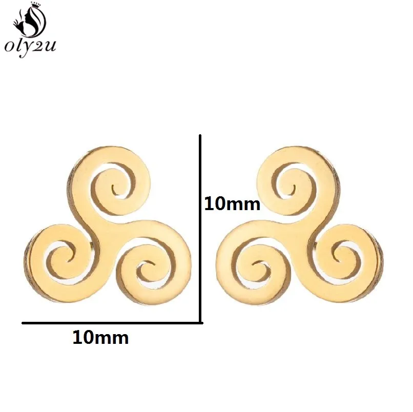 The Teen Wolf Triskele Triskelion Inspired Earrings for Women Gothic Punk Alien Skull Earings Black Cherry Girls Birthday Gifts