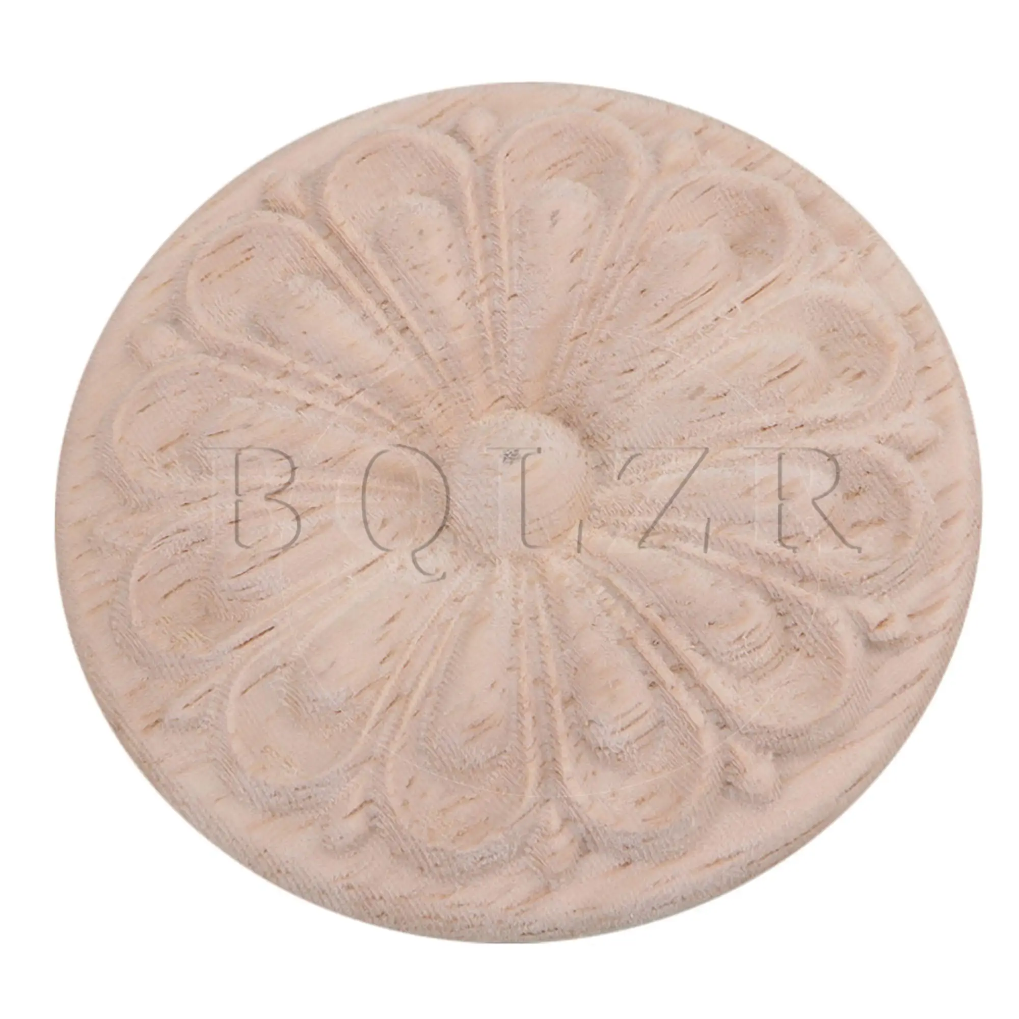 2PCS Europäischen Stil Runde Massivholz Geschnitzte Dekorative